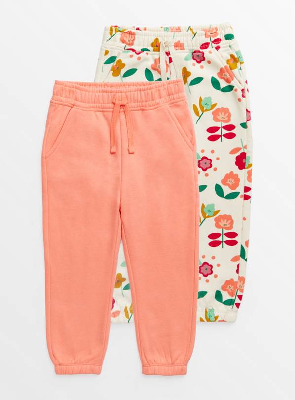 Coral & Floral Joggers 2 Pack 1.5-2 years